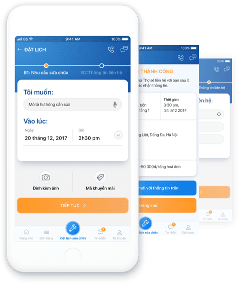 Đặt lịch dễ dàng